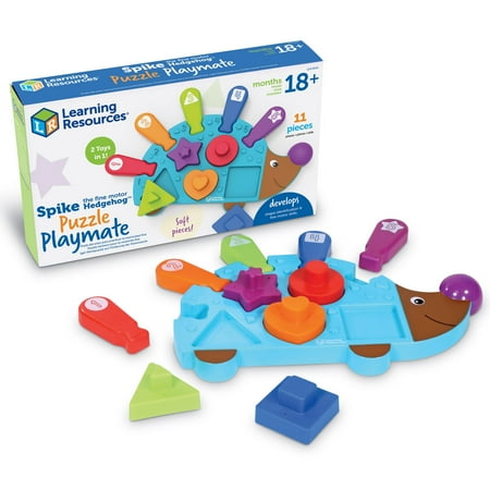 Learning Resources Spike the Fine Motor Hedgehog Puzzle Playmate Fine Motor Game Color and Shape Recognition Ages 18 months