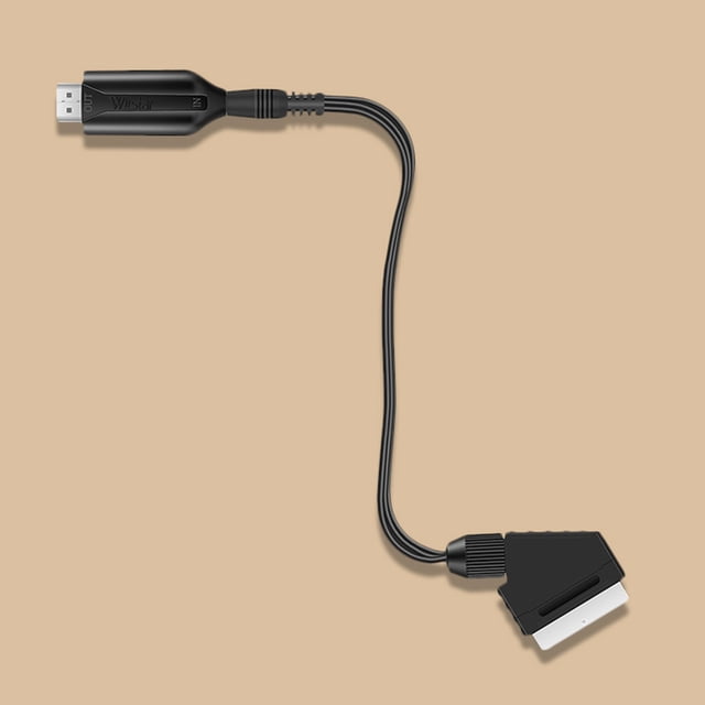 WEUVEB Adaptador De Video Scart A Señal Estándar Negro Para Reproductores Dvd Y Vhs
