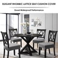 thumbnail image 4 of 4Pcs Waterproof Chair Seat Cover Seat Slipcover Stretch Jacquard Chair Seat Cushion Protector Cover Removable Wedding Banquet Square Chair Cover for Chair Home Kitchen, 4 of 10