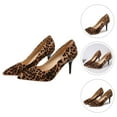 thumbnail image 5 of 1 par de zapatos de tacón de tacón con estampado de leopardo zapatos de tacón alto zapatos de tacón alto de punta de dedo, 5 of 5