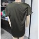 thumbnail image 1 of Camiseta de manga corta con ribete de encaje, camiseta de mujer con ribete de encaje en V, color puro, camiseta de mujer de manga corta, artesanía superior, 1 of 3