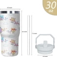 thumbnail image 2 of Owl Tumbler with Handle and Flip Straw for Women Men, 30oz Cute Stainless Steel Insulated Cup, Water Bottle Travel Coffee Mug, Gifts for Animal Lovers, 2 of 6