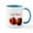 White/Blue Inside, variant on CafePress - Just Peachy Mug - 11 oz Ceramic Mug - Novelty Coffee Tea Cup