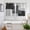 Black, variant on Yellow Abstract Kitchen Curtains Window Panels, Grey Geometric Oil Painting Vintage Gradient Insulated Window Treatment Curtain, Grommet Curtains for Bedroom/Living Room/Bathroom, 2 Piece 27.5"Wx39"L