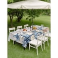 thumbnail image 4 of Outdoor Tablecloth with Umbrella Hole for Patio/Picnic/Party/Camping, Navy Blue Starfish Coastal Waterproof Table Cloth Rectangle Table Cover Washable, Vintage Nautical Summer Coral Shell (60"x 84"), 4 of 8