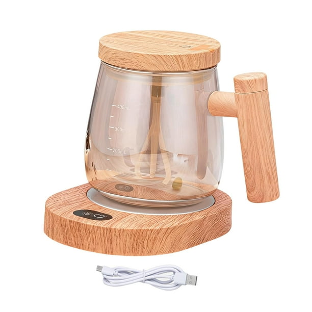 Taza mezcladora eléctrica, taza automezcladora, taza de vidrio mezcladora automática, taza calefactable por USB Champán