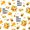 White Orange, variant on Erosebridal Lovely Bug Bee Shower Curtain 72Wx72L,Vintage Sunflower Floral Bathroom Curtain,Cream White