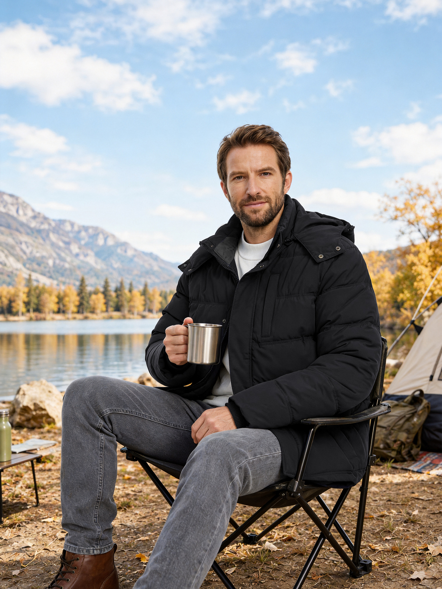 Wantdo Men's Waterproof Winter Puffer Jacket, Black photo 7