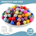 thumbnail image 2 of 15mm Silicone Beads Bulk 170PCS, Round Beads for Keychain Making, Bracelet, Necklace, Pen Grip, Craft Pens, Home Decor, Party Decoration, DIY Gifts, Arts and Crafts, White, 2 of 6