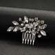 thumbnail image 4 of Horquillas para el pelo con perlas para novia, accesorios para el pelo de novia, pieza de pelo plateada para mujeres y niñas (plata), 4 of 5