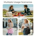 thumbnail image 6 of Quilted Puffer Lunch Bag for Women Double Layer Insulated Leakproof and Practical Ideal for Work Picnics and Travel in Stylish, 6 of 10