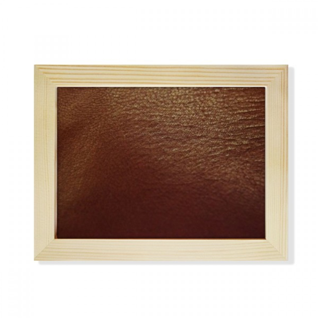 Diseño abstracto de cuero marron Escritorio de madera Arte Pintura 6x8 pulgadas marco de foto foto