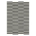 thumbnail image 3 of Unique Loom Decatur Collection Area Rug - Striped (4' 2" x 6' Rectangle Black/Ivory), 3 of 7