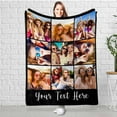 thumbnail image 3 of Personalized Photo Blanket for Family, Customized Bed Blanket with 10 Pictures for Mom Dad Custom Photos Throw Blanket for Best Friends, Personalized Gifts for Couple Girlfriend Boyfriend Blankets, 3 of 5