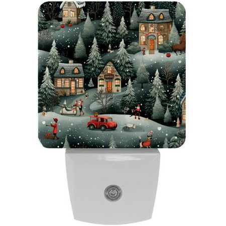 

Christmas tree LED Square Night Lights - Elegant and Energy Efficient Lighting Solutions for Every Room - for Bedrooms Bathrooms and Hallways