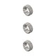 thumbnail image 4 of Anillo de amistad Qarigey Diamantes brillantes Compromiso único Plata 3 filas, 4 of 6