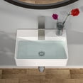 thumbnail image 3 of Lavabo de baño Kichae flotante montado en la pared, rectangular, 35 x 25 cm, 3 of 7