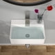 thumbnail image 3 of Lavabo de baño Kichae flotante montado en la pared, rectangular, 35 x 25 cm, 3 of 7