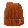 thumbnail image 1 of Winter Hat Children Adult Cap Thick Knitted Elastic Windproof Cozy Cold Resistant Solid Color Regular Fit Outdoor Beanie, 1 of 10