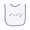 White and Royal, variant on Inktastic Ladybug Trail Baby Terry Cloth Bib