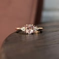 thumbnail image 5 of Oval Cut and Marquise Moissanite Diamond Engagement Ring, 18k Gold Plated Diamond Cluster, Unique Simple Ring Size- (5 - 13) Available, 5 of 7