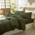 thumbnail image 3 of Ensemble de Housse de Couette en Coton Lavé Toucher Lin Naturel Anti-Froissement Léger Confortable (Très Grand Lin), 3 of 6