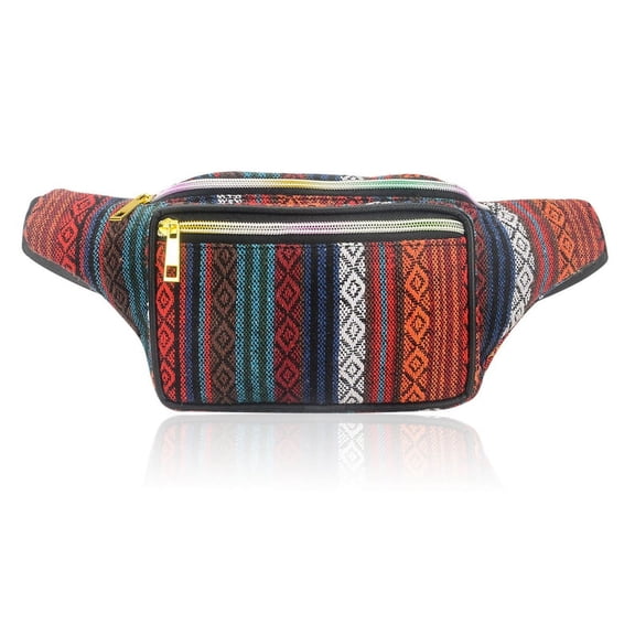 Women Ethnic Pack Retro Vintage Bum Bags Travel Hiking Waist Belt Purse Pack for Women Color A