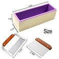 thumbnail image 3 of de de silicona para jabón - de jabón con caja de y 2 es de material acero inoxidable ondulados rectos Rebanadora, mol Púrpura BLESIY Cortador de molde de jabón de silicona, 3 of 8
