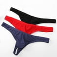 thumbnail image 4 of FITORON Mens Low-Rise Thong 100% Polyester Ultra Soft 3D Pouch Quick Dry Black Underwear for Daily & Gym Wear ,Size 2XL, 4 of 4