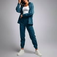 thumbnail image 4 of Fanxing Womens Two Piece Sets Plus Size Turn Down Collar Shirt Shacket Casual Loose Jogger Matching Corduroy Tracksuit Comfy Loungewear 2XL, 4 of 6