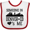 thumbnail image 3 of Inktastic Denver Colorado Someone Loves Me Skyline Boys or Girls Baby Bib, 3 of 4