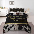 thumbnail image 1 of Erosebridal Cow Print Bedding Twin Comforter Set,Wild Animal Printed Down Comforter,Inspirational Words Decor,Reversible,Lightweight,2-Piece, 1 of 7
