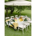 thumbnail image 5 of 60x84 Inch Outdoor Tablecloth with Umbrella Hole Zipper Rectangle Yellow Lemon Rectangular Tablecloths Outside Waterproof Country Fruit Floral Watercolor Green White Patio Table Cover for Picnic, 5 of 8