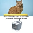 thumbnail image 3 of Enclosed Cat Litter Box, 17.5in Large Covered Kitty Litter Box with Lid, Scoop, Drawer Design Easy to Clean, Big Top Entry Deep Tray, Anti Splashing Removable High Sided Enclosure, 3 of 7
