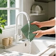thumbnail image 2 of Pure Cotton Terry Kitchen Towels, Checkered Designed, Soft and Super Absorbent Dish Towels Kitchen Towels Light Green 28*13 In, 2 of 6