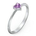 thumbnail image 3 of Heart Birthstone Ring - Amethyst (February), 3 of 6