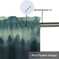 thumbnail image 5 of Rustic Nature Forest Window Curtain Valance Misty Forest Green Fog Woodland Rod Pocket Window Valance for Living Room Bathroom Bedroom Kitchen 54 by 18 in, 1 Panel, 5 of 6