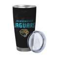 thumbnail image 2 of Taza térmica duradera de acero inoxidable 304 con tapa y pajita con temática del equipo de fútbol de los Jaguars Taza térmica de acero inoxidable de 20 oz Taza para automóvil Adecuada para bebidas, 2 of 8