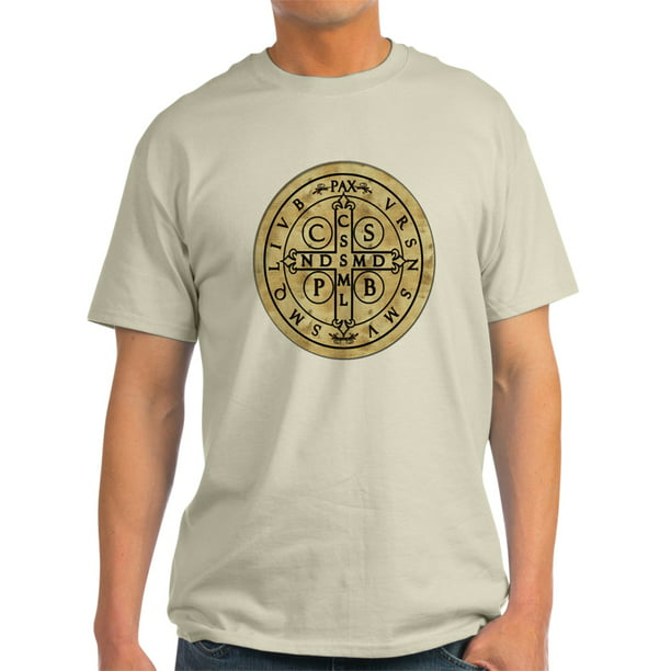 - St Benedict Latin + Translation Light T-Shi - Light T-Shirt - CP -