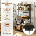 thumbnail image 2 of Yaheetech 5 Tier Industrial Kitchen Baker's Rack with Power Outlets, Rustic Brown, 2 of 8