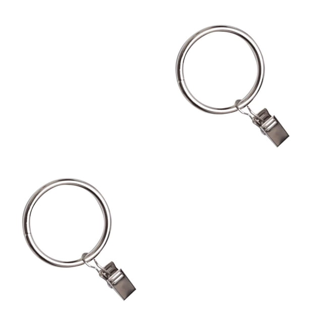 Anillos de cortina a prueba de herrumbre Monstrate 10 Uds Clips Plata 3.5 mm * 25 mm