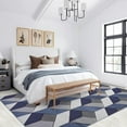 thumbnail image 2 of Blue Gray Texture Rug 4x5ft Area Rugs Modern Geometric Art Rugs Non Slip Low Pile Indoor Washable Carpet for Living Room Farmhouse Bedroom Apartment Home Decor Floor Mats, 2 of 6