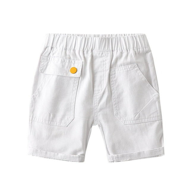 Odeerbi 2-7 Años Pantalones Cortos de Carga Para Niños Pantalones Cortos de Algodón Pantalones Cortos Deportivos Pantalones de Trabajo de Cintura Elástica