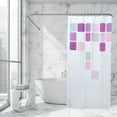 thumbnail image 2 of Tendance Extra Long Shower Curtain Polyester Mosaic 71"L x 79"H, 2 of 5