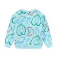 thumbnail image 3 of SONXAHE Toddler Boy's Full Animal Printed Sweatshirt Crewneck Long Sleeve Playwear Pullover Daily Sweatshirt,Sky Blue, 3 of 5