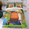 thumbnail image 4 of Los Backyardigans Conjunto de sábanas temático, trío de piezas, cómodo y amigable con la piel, diseño único, regalo de decoración para el hogar para familiares, amigos y fans,135cm *200cm, 4 of 6