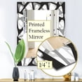 thumbnail image 3 of DESIGN ART Designart 'Black & White 4' Mid-Century Modern Mirror - Frameless Printed Wall Mirror 27.6 in. wide x 39.4 in. high, 3 of 4