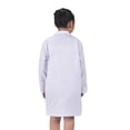 thumbnail image 2 of Bata de laboratorio blanca para niños, manga larga, traje de actuación para médico de escuela primaria, jardín de infantes, bata de laboratorio blanca rosa, 2 of 4