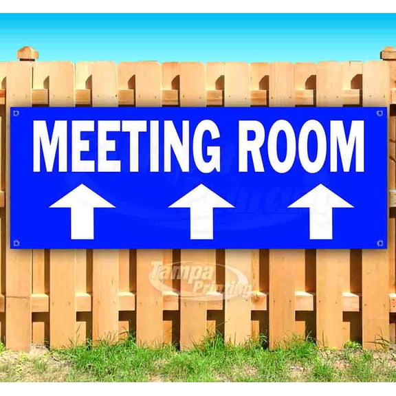 Meeting Room 13 oz Vinyl Banner With Metal Grommets