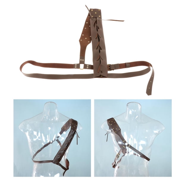 de estilo Retro Medieval, funda trasera para hombro, soporte de rana, vaina, caballero Larp Café Hugo Espada cinturón vaina trasera